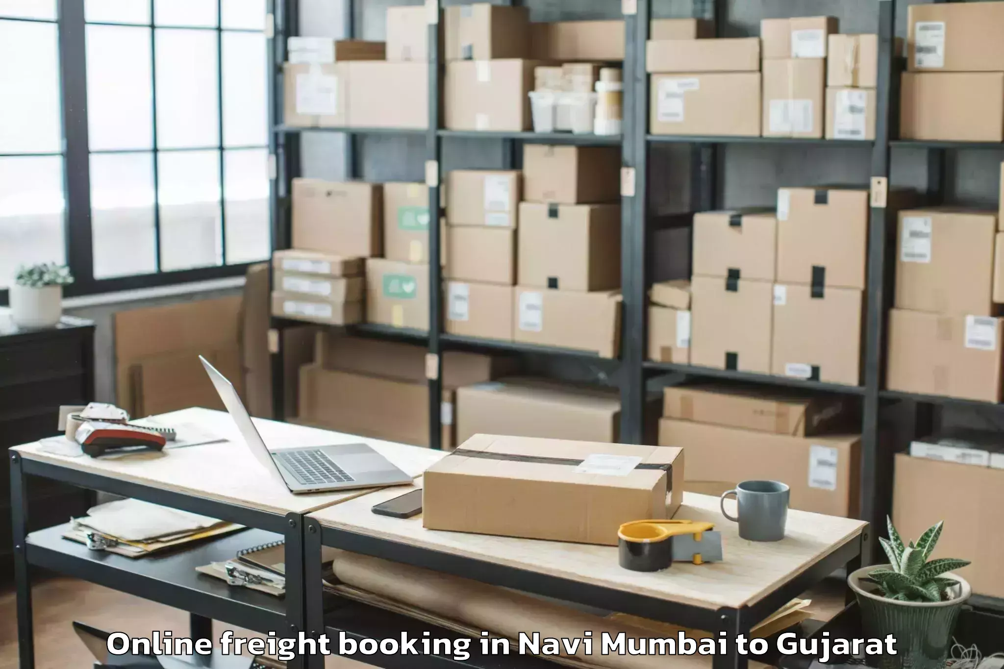 Hassle-Free Navi Mumbai to Dharampur Valsad Online Freight Booking